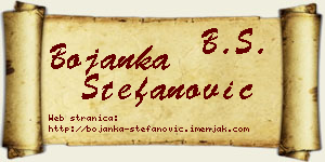Bojanka Stefanović vizit kartica